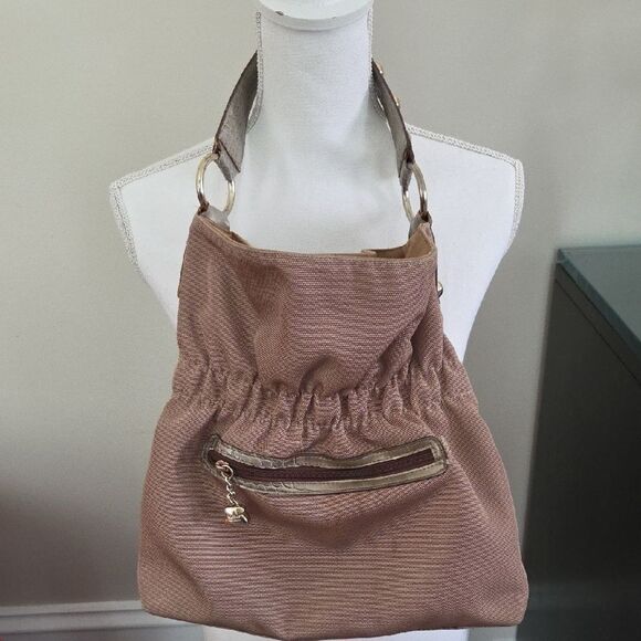 Elegant Tan Women's Bag with Studded Details - Picture 2 of 10